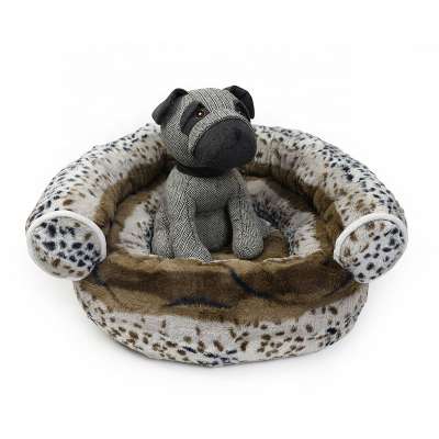 Pet dog bed round oval cuddler nest lounger pet bed for dogs & cats