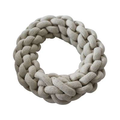 Eco-friendly Cotton Rope Handmade Braided Circle Pet Dog Toy Rope Pet Toy Chew Dog Toy